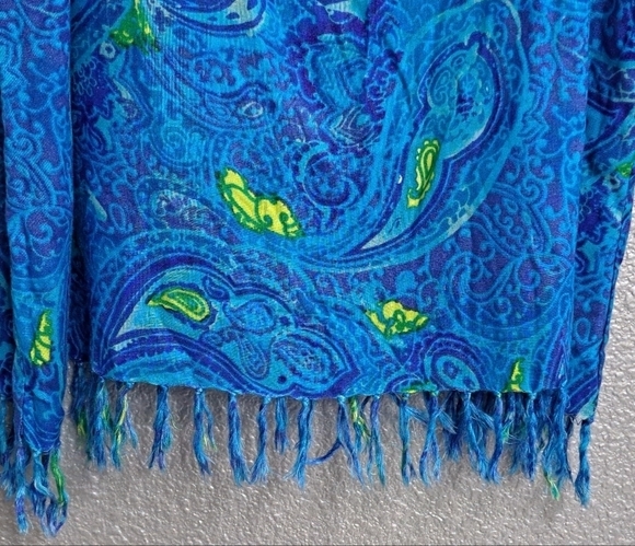 Angel Beach Swim/Bathing Suit Cover Up With Fringe Size M - Picture 4 of 8